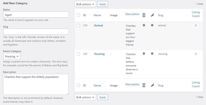 Creating sub-categories in Business Directory