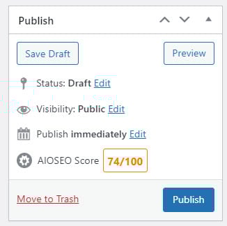 aioseo score