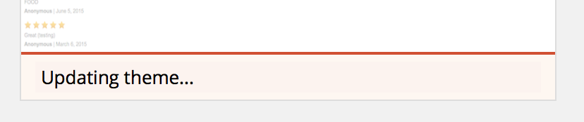 Updating theme indication