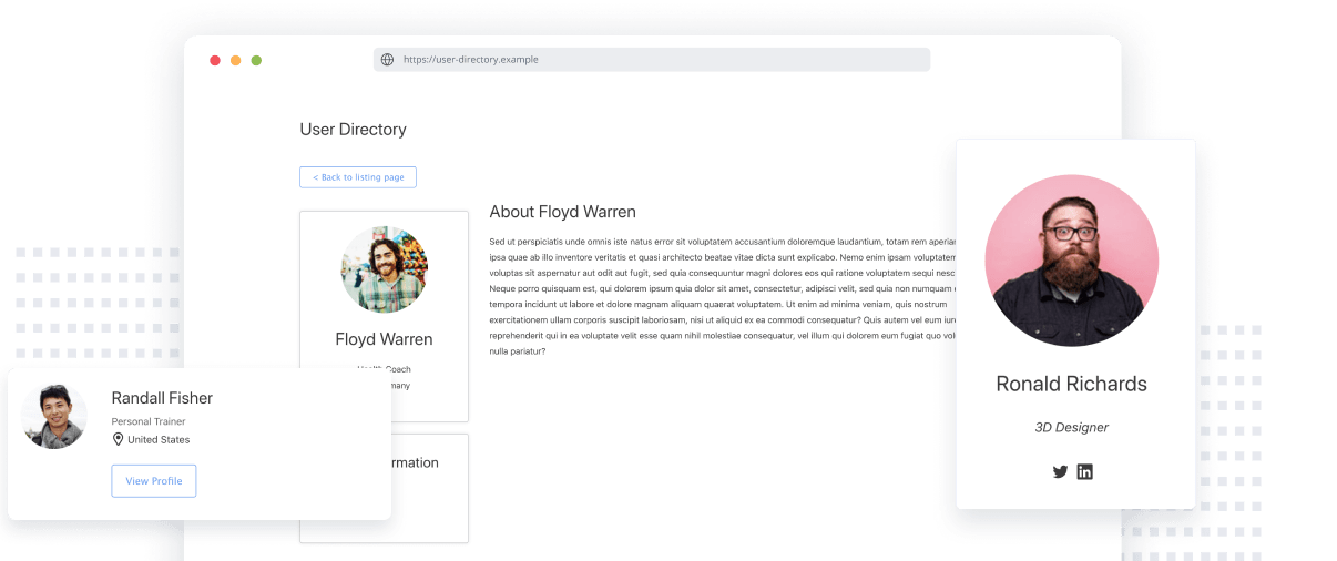 Formidable forms directory plugin